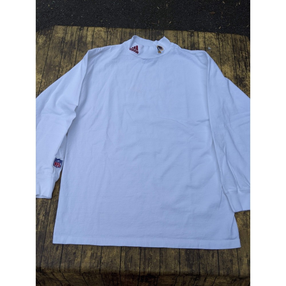 Vintage Washington Redskins Adidas Long Sleeve Turtle Neck White Shirt Medium